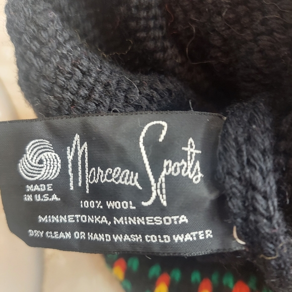 Vintage Wool Hat Made in USA Marceau Sports Daisy Design EUC - Picture 2 of 4